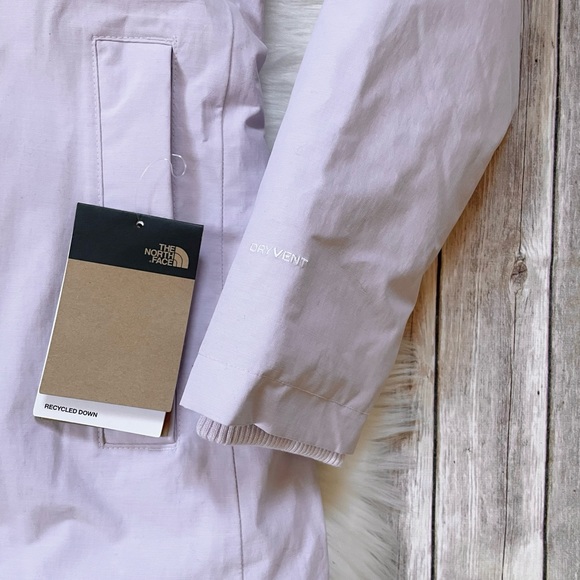 The North Face Women’s Arctic Parka Waterproof Coat In Lavender Fog - Picture 3 of 9